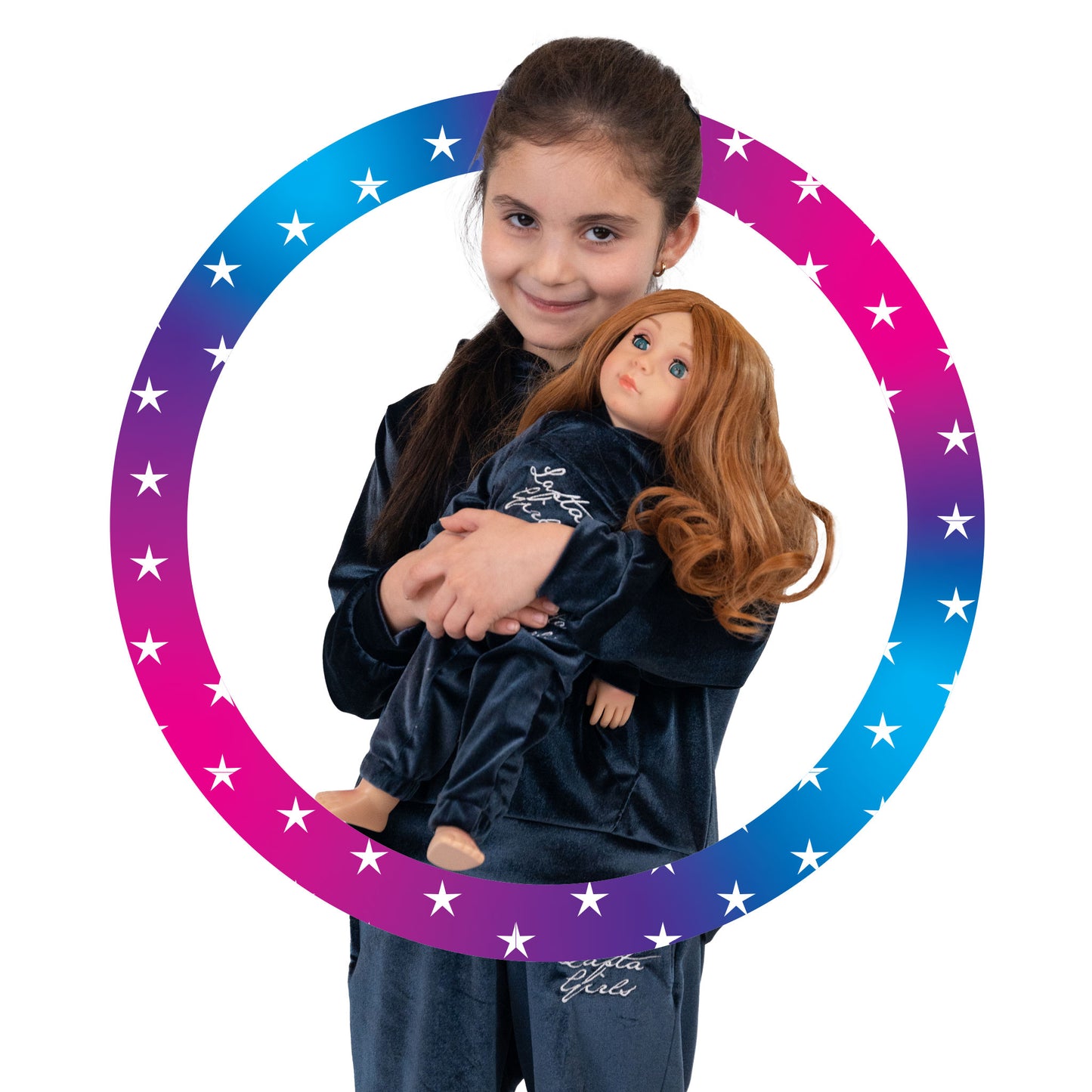 Tracksuit Hoodie + Doll with Tracksuit - Navy Blue Set - Lafta Kids