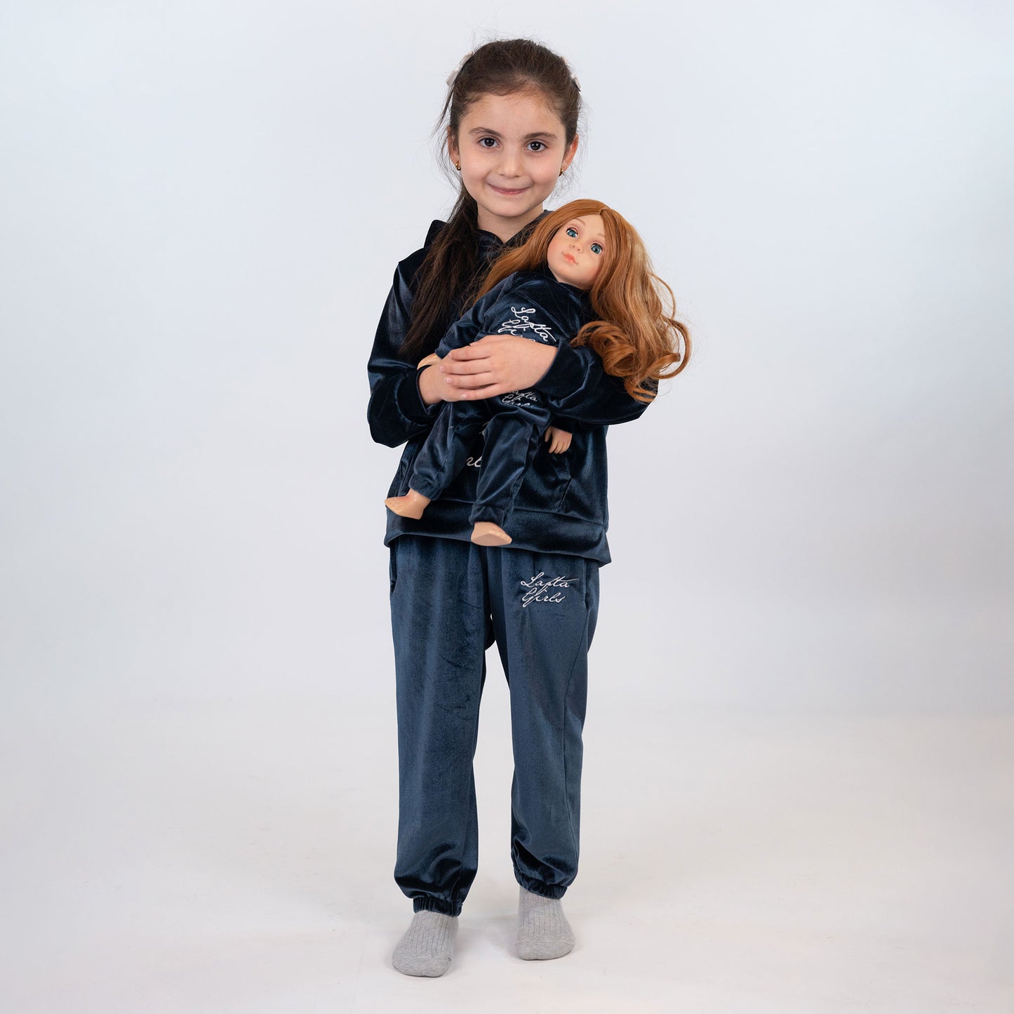 Tracksuit Hoodie + Doll with Tracksuit - Navy Blue Set - Lafta Kids