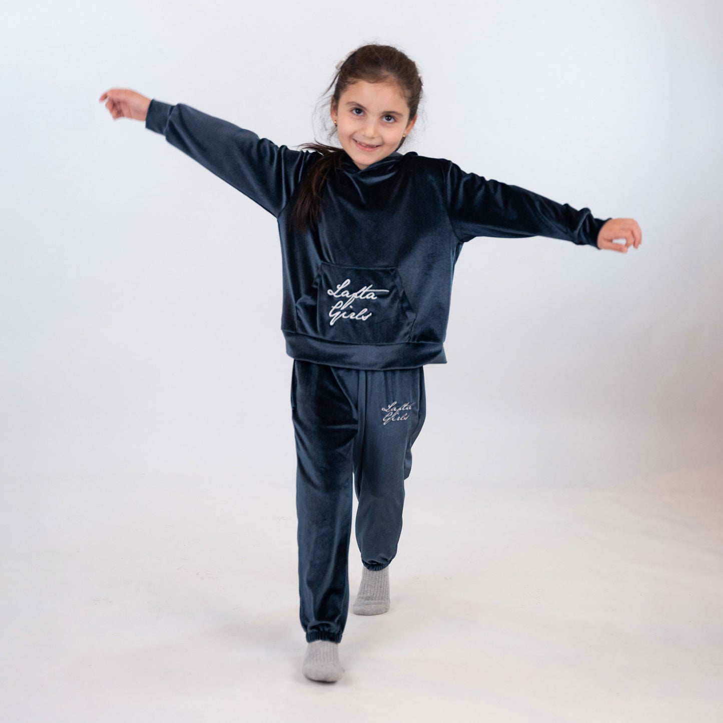 Tracksuit Hoodie - Navy Blue - Lafta Kids