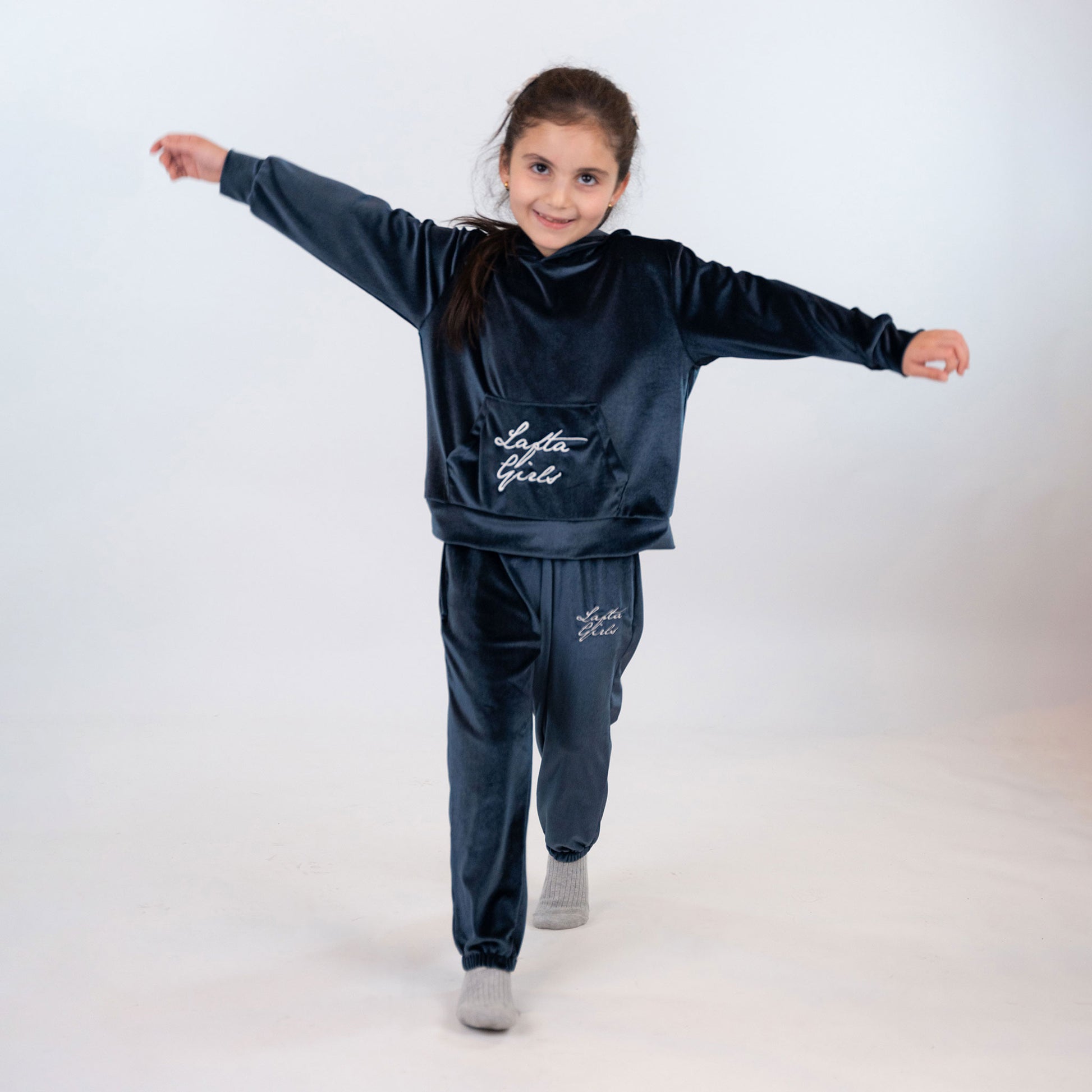 Tracksuit Hoodie - Navy Blue - Lafta Kids