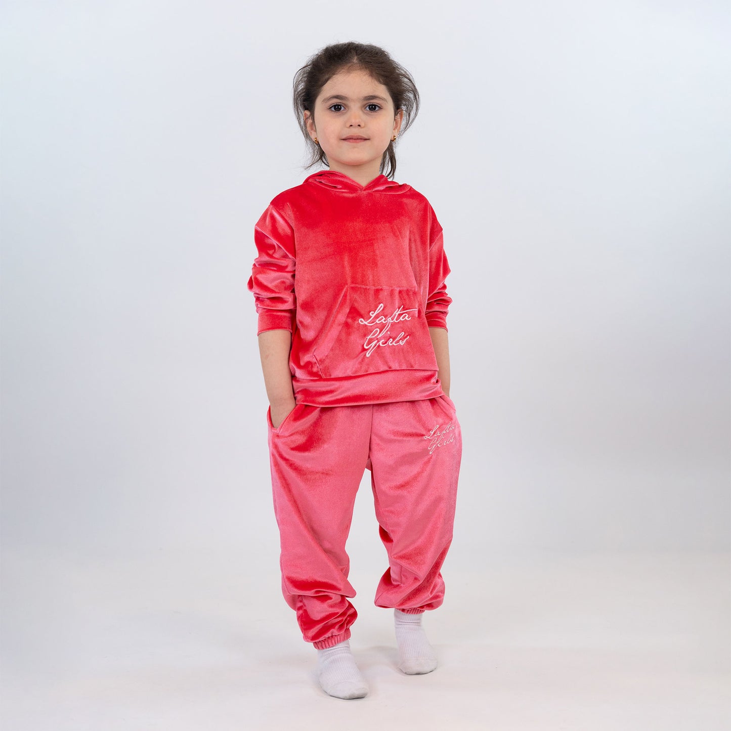 Tracksuit Hoodie - Pink - Lafta Kids