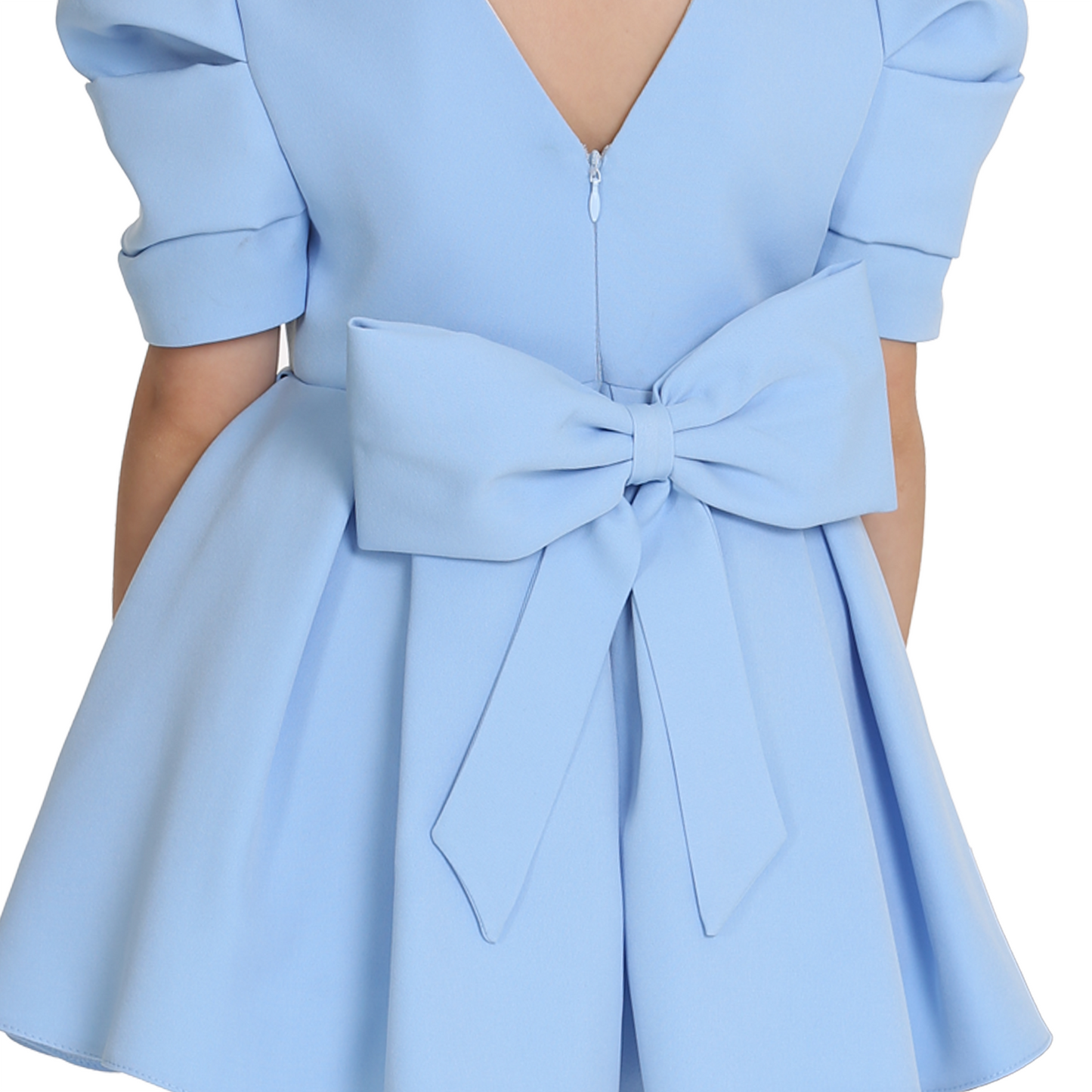 Blue Puff Dress - Lafta Kids