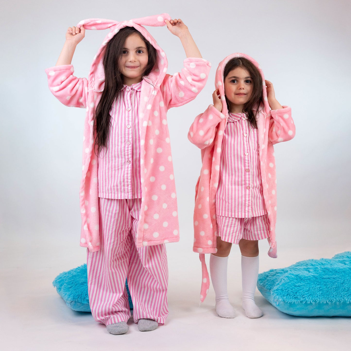 Pink & White Polka Dots Robe - Lafta Kids