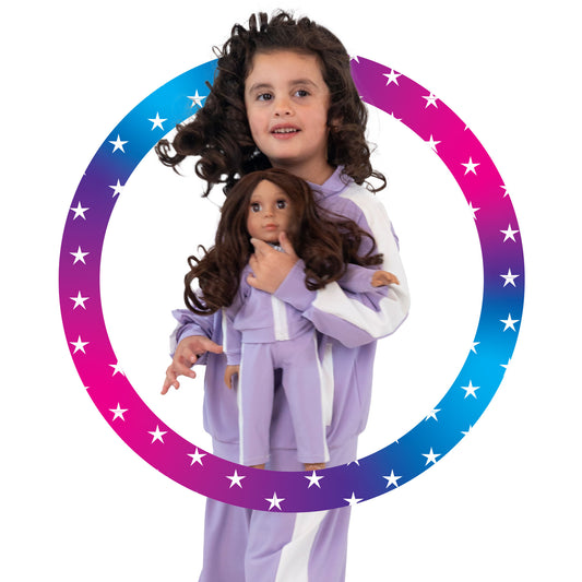 Purple Training Suit + Doll Set